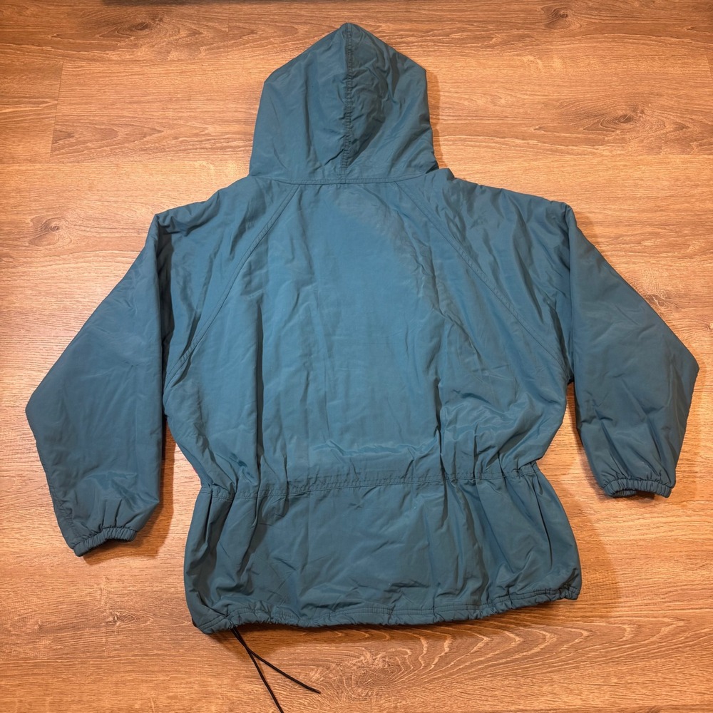 Vintage Women's LL Bean Thinsulate Anorak Jacket Teal Red Hooded XL - Picture 5 of 5